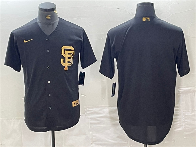 Men's San Francisco Giants Blank Black Cool Base Stitched Baseball Jersey